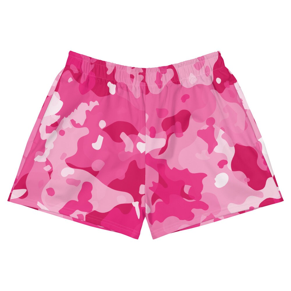 Pink Camo Women's Athletic Short Shorts Etsy