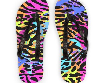 Zebra abstract pattern Kids Flip Flops