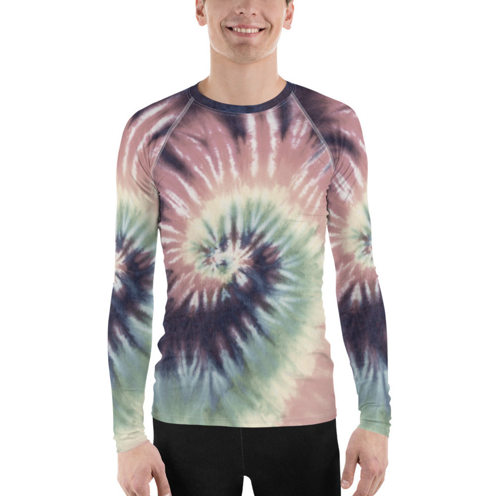 Tie Dye Men's Rash Guard Etsy