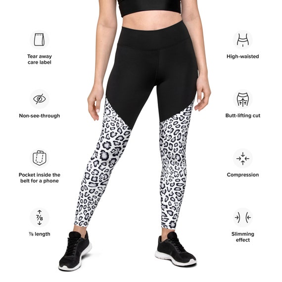 White Leopard Gym Leggings