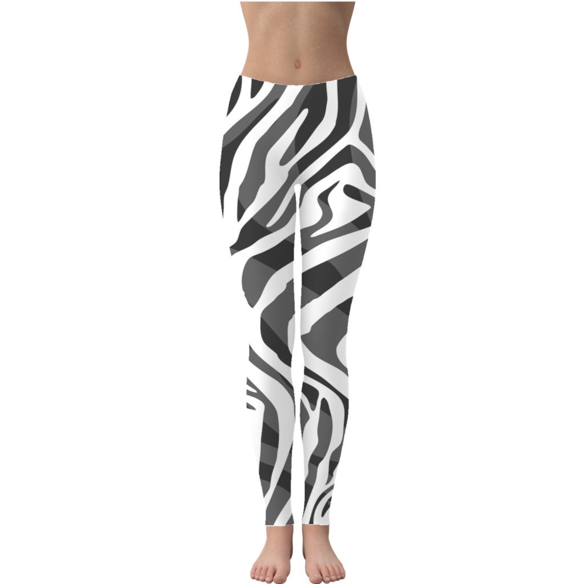 zebra flared leggings