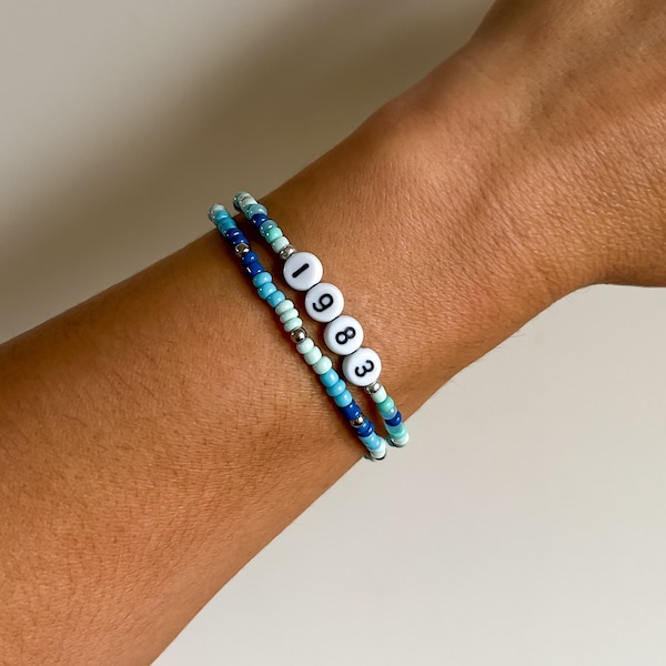 1983 | Elasticated Letter Bead Bracelet Stack