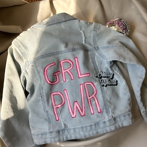 Girl Power Handpainted Denim Jacket | Kids Children’s | GRL PWR