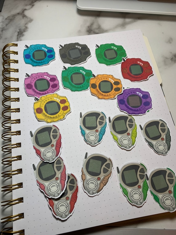Matte Sticker Digivice Digimon Adventure Sticker Kawaii Digimon Rookies Stickers