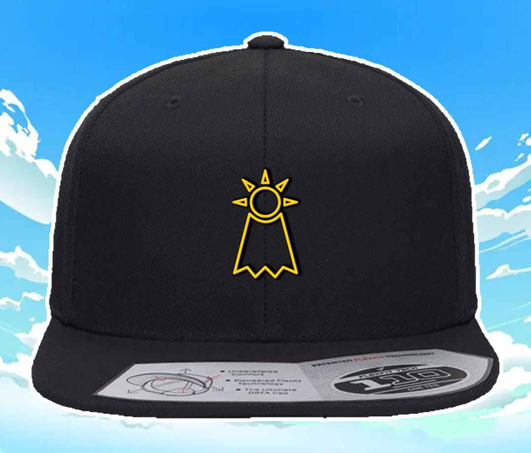 Digimon Adventure Crest of Hope Embroidered Baseball Cap, Solid Black ...