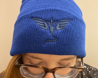 ¡Gorro con el logotipo del Equipo Místico de Pokémon GO / Gorro de invierno real bordado por Articuno!