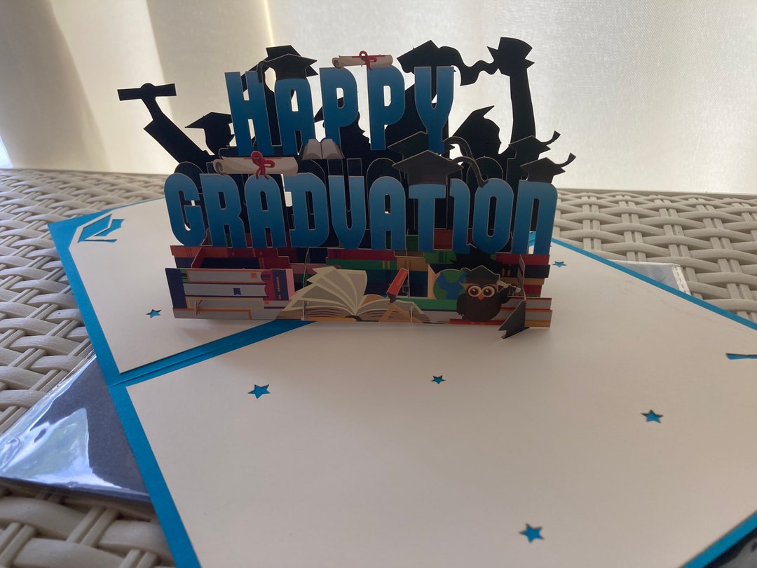 Pop up Fantastic 3D Graduation Card - Etsy UK