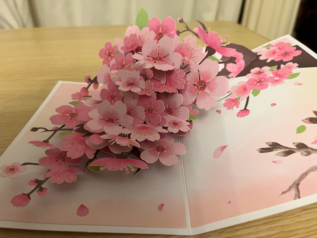 Gorgeous 3D Pop up Cherry Blossom Card - Etsy UK