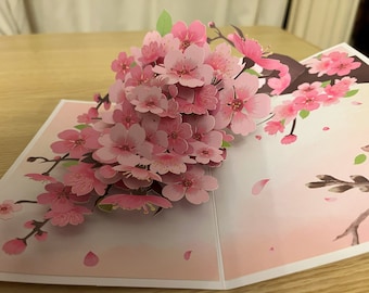 Gorgeous 3D pop up cherry blossom card