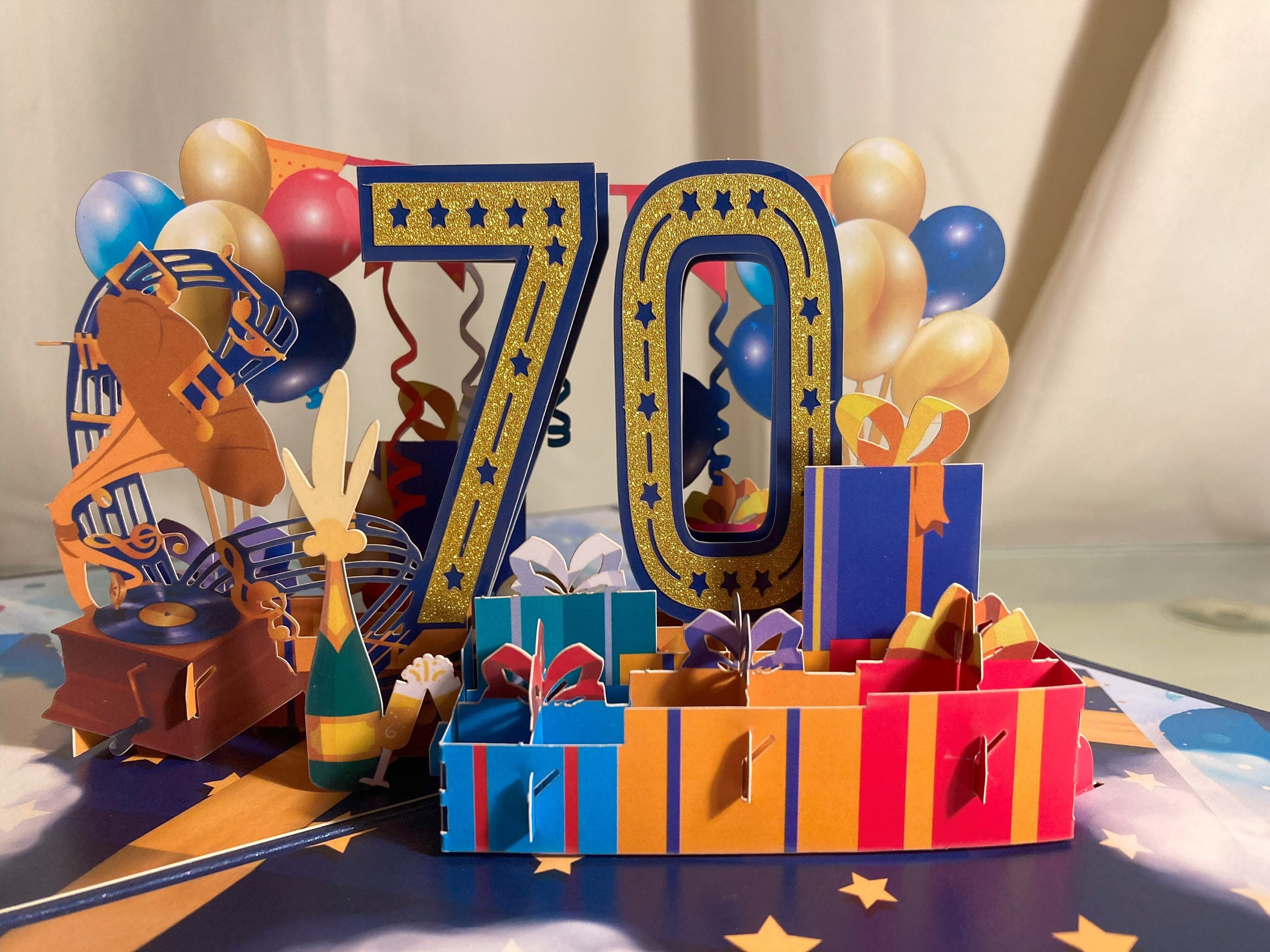 Pop up 3D Fantastic 70th Celebration Birthday Card - Etsy UK