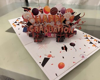 Graduation Pop up 3D Card. A Delightful Surprise Greeting Card ...