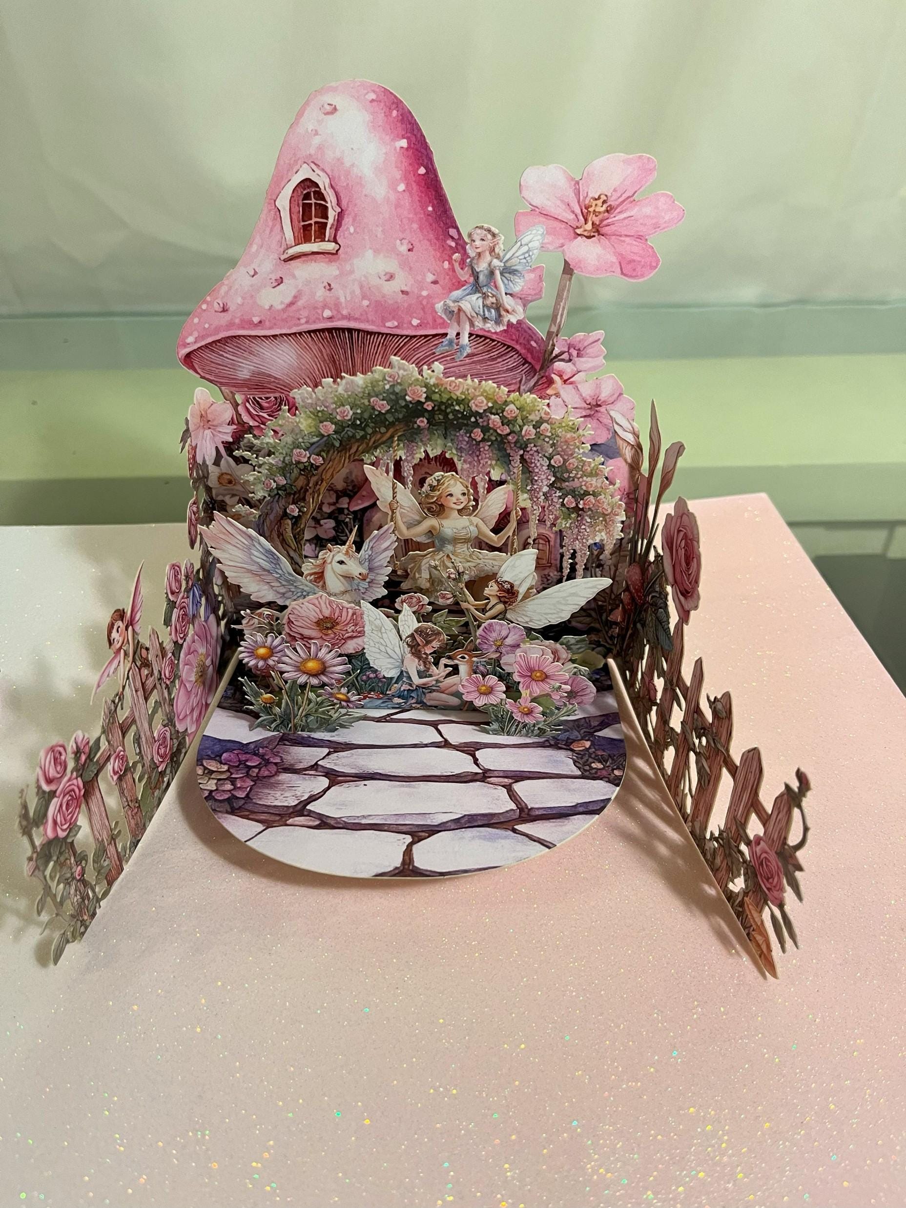 Pop up 3D Beautiful Fairy and Friends Card - Etsy UK
