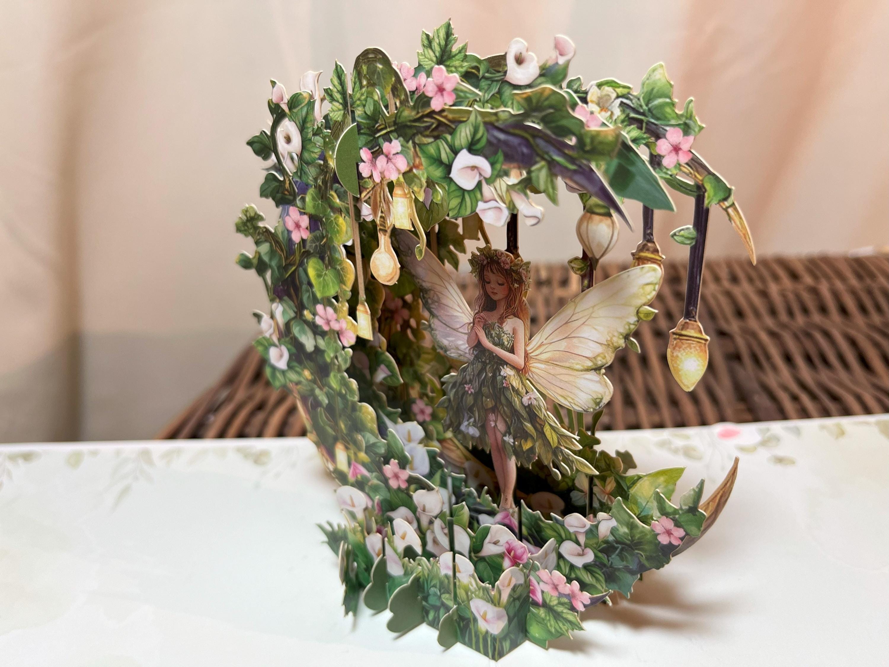Pop up 3D Beautiful Green Fairy Card - Etsy UK
