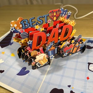 Pop up 3D Best Dad card