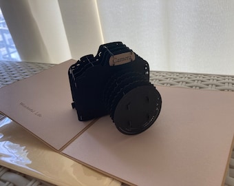 Carte pop up avec appareil photo réaliste 3D - carte parfaite pour la fête des pères