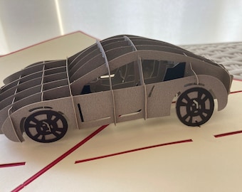 Carte pop up 3D voiture - carte parfaite pour la fête des pères