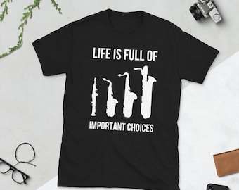 Saxophone Adults Mens Black Ringer Gift T Shirt Saxophone Adults Mens Black Ringer Gift T Shirt