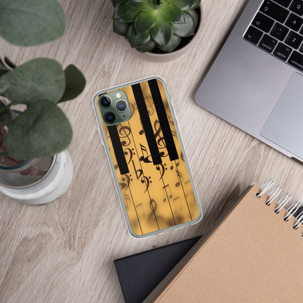 Piano Keys iPhone Case, Aesthetic Piano Keyboard Phone Cover, Custom ...
