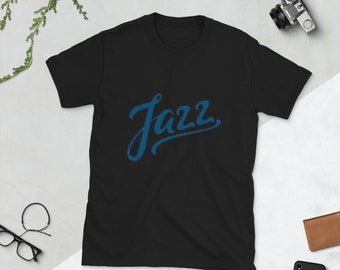 Jazz T Shirt, Custom Design Jazz Logo T Shirt Gift For Jazz Lovers.