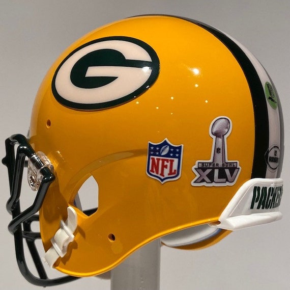Green Bay Packers Aaron Rodgers Super Bowl XLV Mini casco - Etsy Italia