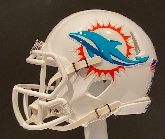 Miami Dolphins Miami Vice Mini Football Helmet Decal Set