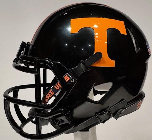 black tennessee football helmet Tennessee Volunteers Dark Night Mini Riddell Football Helmet - Pick #