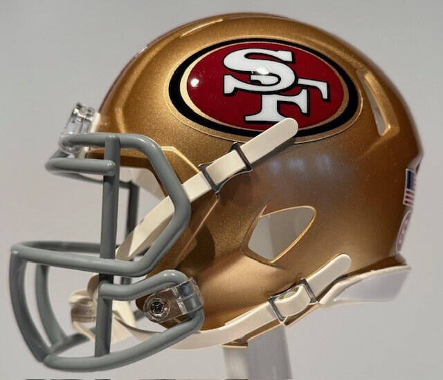 San Francisco 49ers Football Helmet Signed By The RanNFL Crew