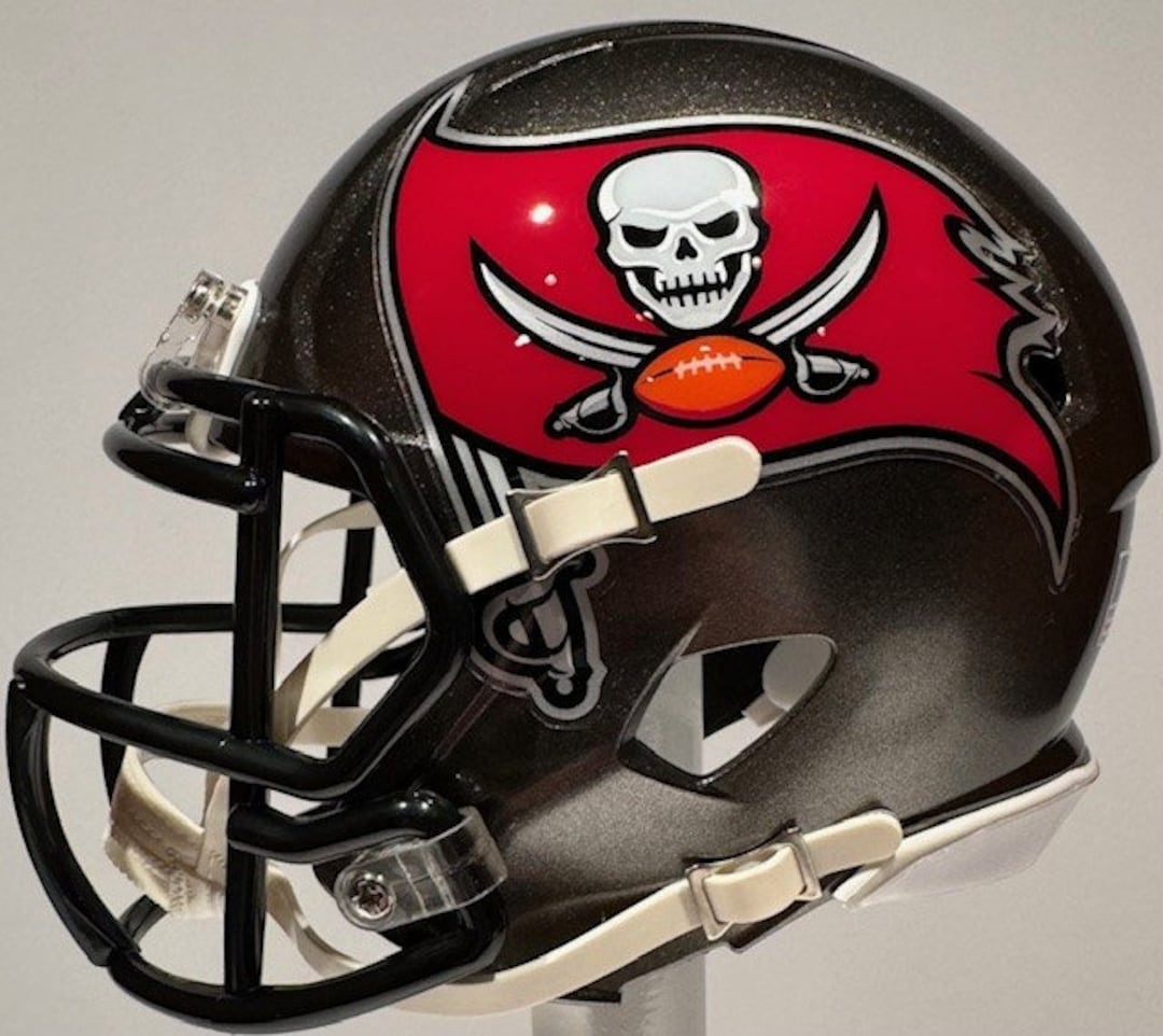 Mini Casque Riddell Tampa Bay Buccaneers – 13 Cm, Collection 1997-2013, Support, Masque Et Sangles, Pour Collectionneur