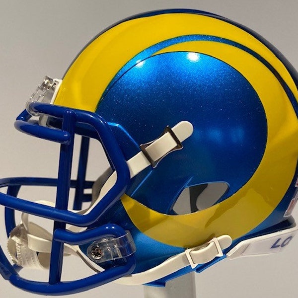 Los Angeles Rams Matthew Stafford Super Bowl 2022 aangepaste minihelm - elke speler