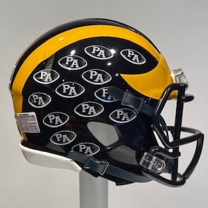 Prince Avenue Christian HS Wolverines - Niestandardowy kask futbolowy Mini Riddell - Mistrzowie stanu 2020