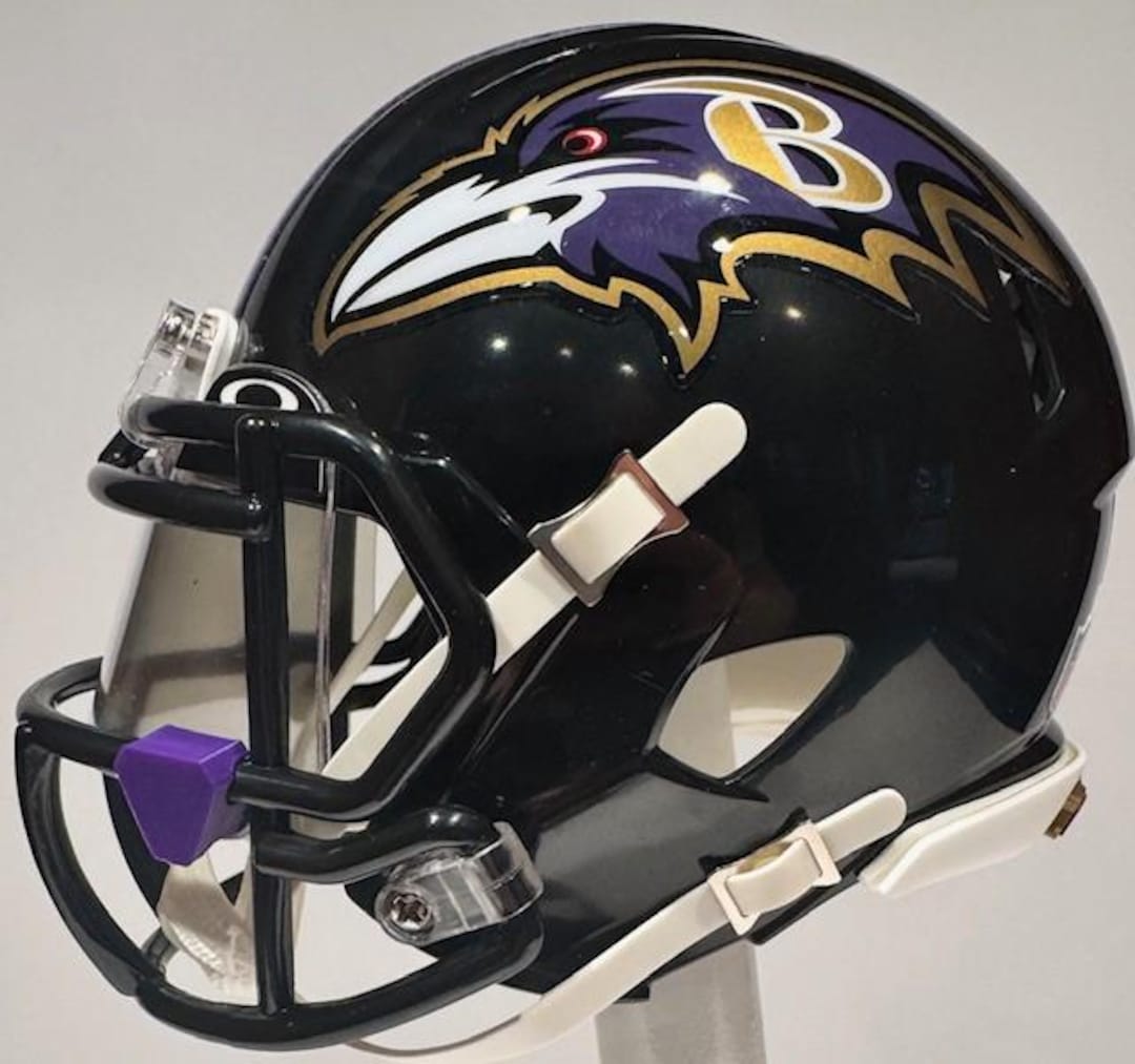 Baltimore Ravens 2024 Lamar Jackson Mini Riddell Football Helmet W