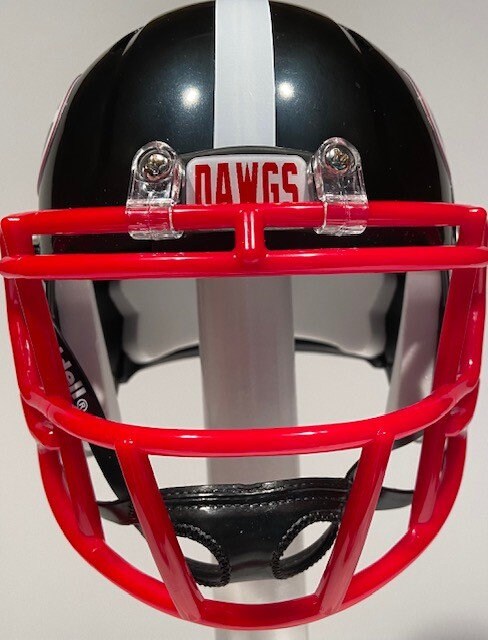 black and red football helmet addor Georgia Bulldogs Custom BLACK Riddell Mini Football Helmet - AJ GREEN or  Any Player #