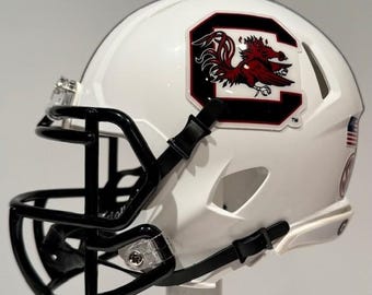 Kask futbolowy South Carolina Gamecocks Custom Mini Riddell – wersja biała