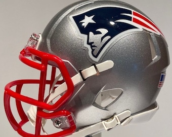 Custom New England Patriots Riddell Mini Football Helmet - Any Player #