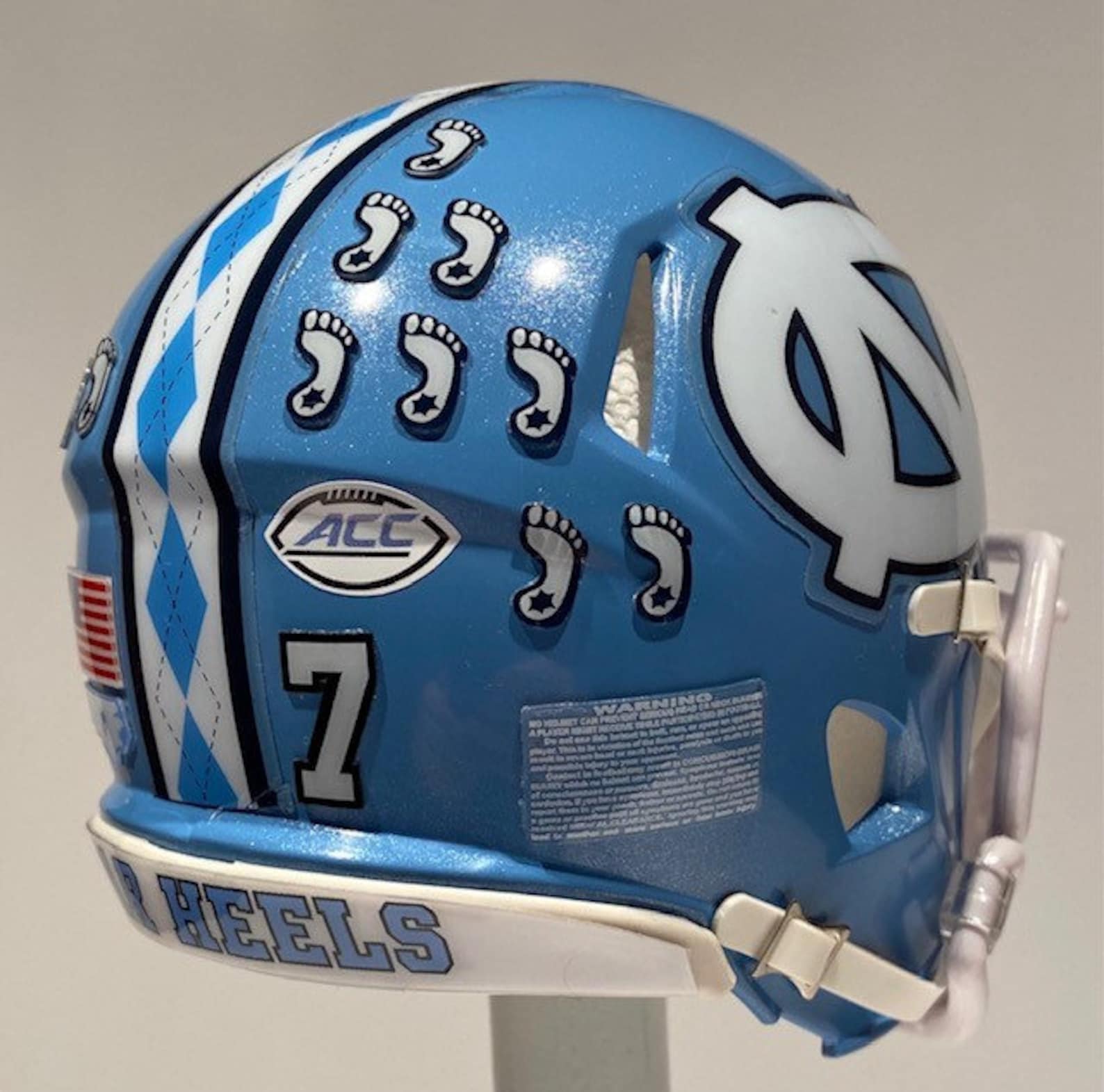 North Carolina Tar Heels Custom Mini Riddell Football Helmet Etsy UK