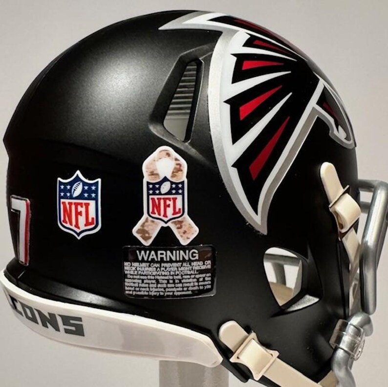 Sa Riddell Atlanta Falcons 2024 Bijan Robinson Custom Mini Riddell Football Helmet ...
