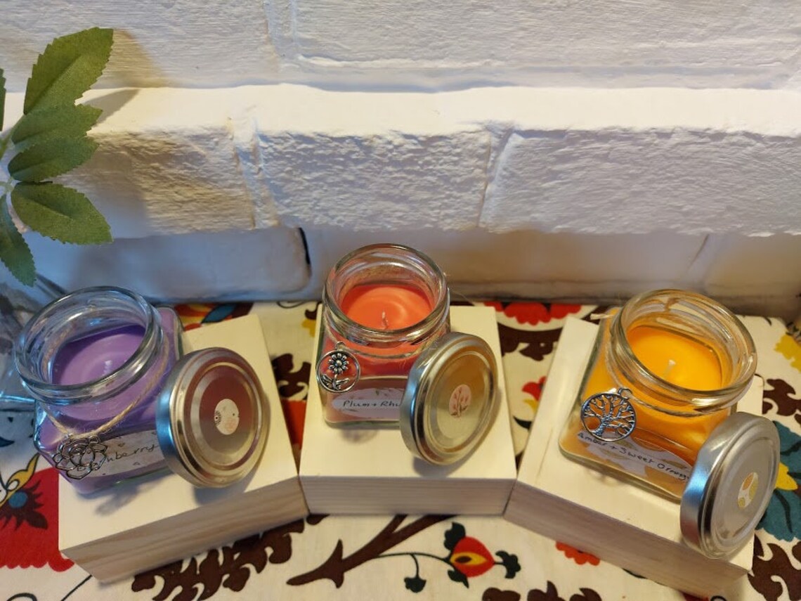 Set of Two Handmade Jam inspired Candles 10cl size Gift Etsy