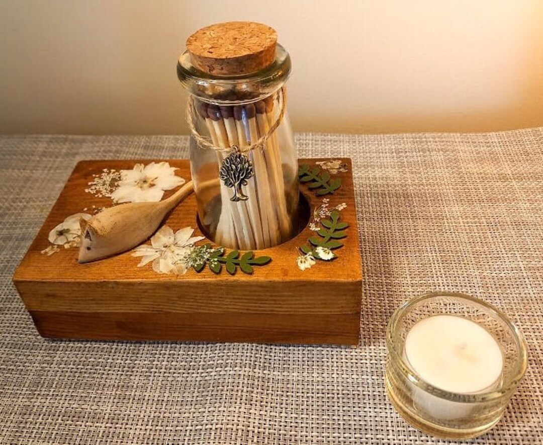 Matches Jar Holder or Tealight Holder Cute Wooden Mouse Etsy UK
