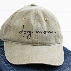 Dog Mom Hat, Custom Hat, Dog Mom Gift Cap, Personalized  Cap, Pigment Dyed Baseball Cap, Mama Hat, Gift For Dog Lover
