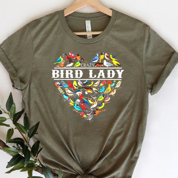 Crazy Bird Lady Shirt, Birdwatching Lover T-shirt, Birdwatchers Gift, Bird Lovers Tshirt, Bird Shirt, Birdwatcher Shirt,Gift For Bird Lover