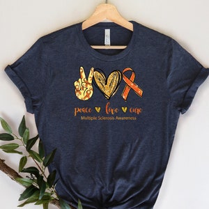 Peace Love MS Shirt, Peace Shirt, Love Shirt, MS Awareness Shirt, MS Awareness Tee, Cure Shirt, Multiple Sclerosis Shirt
