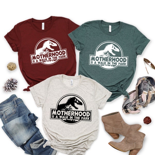 Moederschap shirt, moederschap is een wandeling in het park, Jurassic Park shirt, dinosaurus moeder shirt, moeder shirt, Moederdag cadeau, cadeau voor moeder