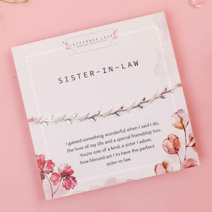Braccialetto per cognata / Regalo per cognata dalla sposa / Nuovo regalo per cognata / Regalo di nozze per cognata incartato