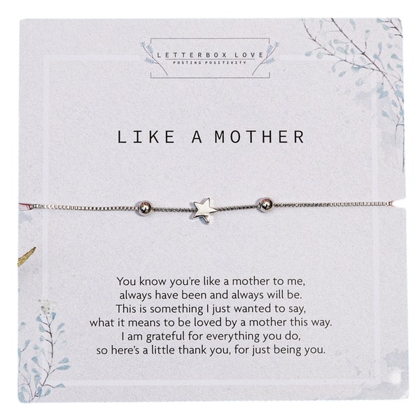 Like a Mother Bracelet Gift | Step Mother Gift | Guardian | Mother in law gift for Mothers Day | Step Mum Bracelet