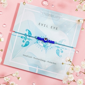 Blue Evil Eye Bracelet | Evil Eye Protection Gift | minimalist jewellery gifts for her | Evil Eye Charm