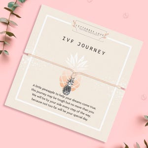 Cadeau bracelet FIV Journey | Cadeau ananas Milestone FIV | Bracelet Voyage de la fertilité | Bonne chance dans votre cadeau de bracelet FIV Journey