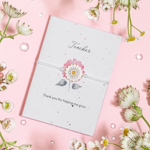 Cadeau de remerciement pour professeur de fin d'année | Enseignant Merci Bracelet et carte | Merci de m'avoir aidé à développer un cadeau pour enseignant