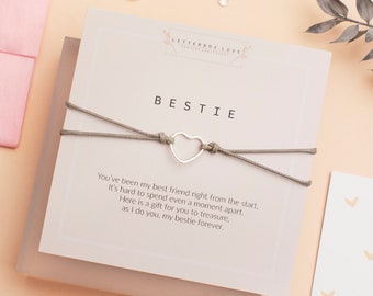 Bestie bracelet | Best friend Bracelet | Friendship Bracelet String | Gift for best friend female | minimalist bestie gift | Woman | For Her