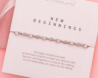 New Beginnings Bracelet | Leaving Gift | New Home Gift | Graduation Gift | Break up gift for her| new job gift | Graduation Bracelet