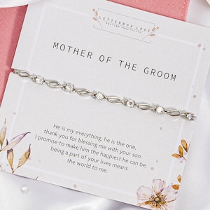 Mutter des Bräutigams Geschenk |  Schwiegermutter Hochzeit Geschenk | Brautmutter Geschenk | Minimalistisches Hochzeitsschmuck für Damen